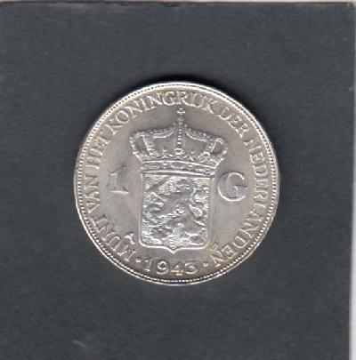 Beschrijving: 1 Gulden WILHELMINA